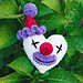 Silly clown heart :) pattern