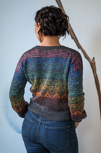 Regnbue kaleidoskop-selvlikegenser - Expression Fiber Arts