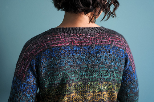 Regnbue kaleidoskop-selvlikegenser - Expression Fiber Arts