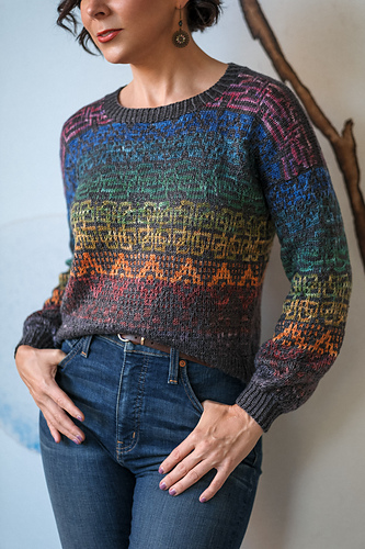 Regnbue kaleidoskop-selvlikegenser - Expression Fiber Arts