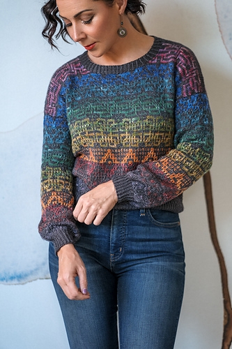 Regnbue kaleidoskop-selvlikegenser - Expression Fiber Arts