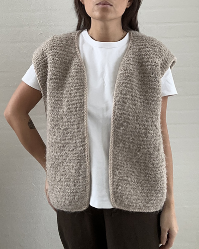 Ravelry: My Effortless Teddy Vest pattern by Kiss The Knit