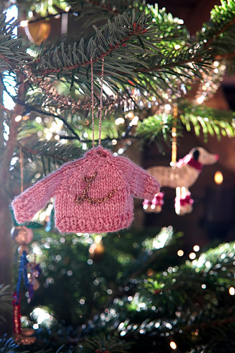 Tiny Gilded Christmas Jumper Ornament photo 3
