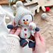 Snowman and puppy pattern 