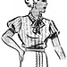 The girl with a flair for knitting will find this jumper-blouse a simple proposition. It Is made in an easy rib-stitch, and may be worn with or without a coat.