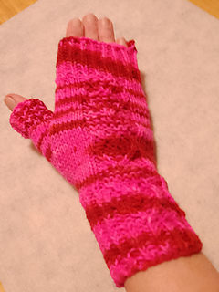 Crappy night time pic, first mitt finished