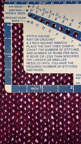 Pre-blocking: 16 st x 20 rows per 4" (laying on my laptop screen for bright backlight)