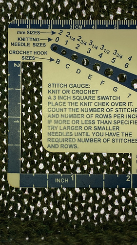 Before blocking: ﹤19 stitches x ~24 rows per four inches
