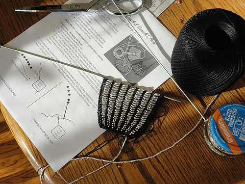 Knit Beaded Handbag : r/knitting