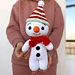 Snowman Christmas plush toy pattern 