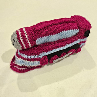 Caitlin Knitted Toy Train Side View