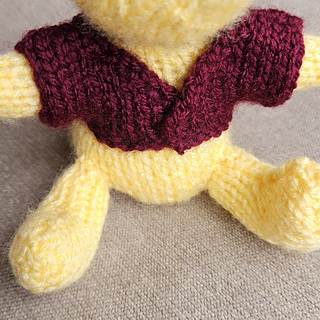 Knitted Winnie the Pooh Jacket Style Wrap Over