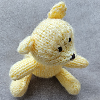 Knitted Classic Pooh Toy Side View