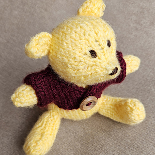 Knitted Winnie the Pooh Jacket With Button