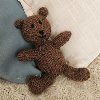 Chocolate knitted teddy bear