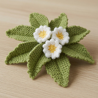 Knitted primrose decor