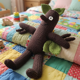 Knitted Stick Man Toy for Knitted Gift