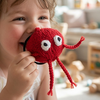 Knitted Red Nose Toy