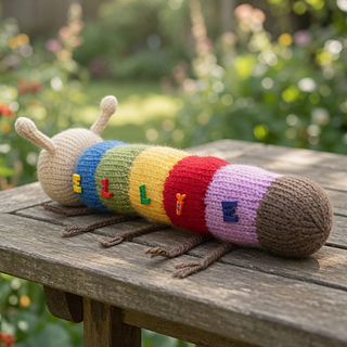 Personalised Knitted Gift Caterpillar