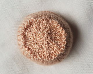 Knitted cherry bakewell pastry bottom