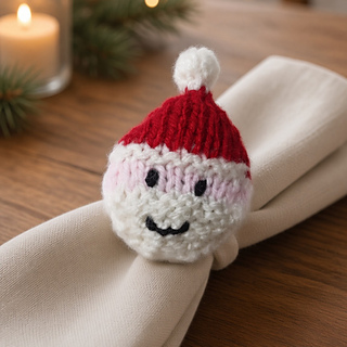 Little Knitted Santa Napkin Ring Accessory