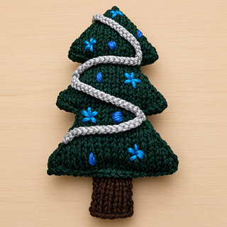 Knitted Christmas Tree Toy