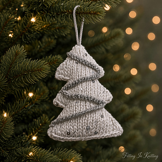 White Knitted Christmas Tree