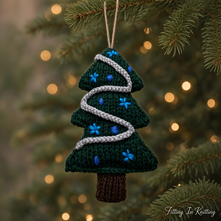 Hanging Knitted Christmas Tree Decoration
