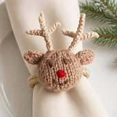 Little Knitted Reindeer Napkin Ring accessory