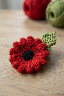 Knitted Poppy Accessory