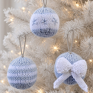 Knitted Bauble Tree Decorations