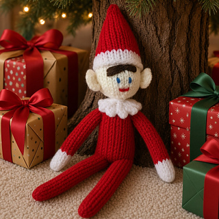 Christmas Knitted Elf Toy