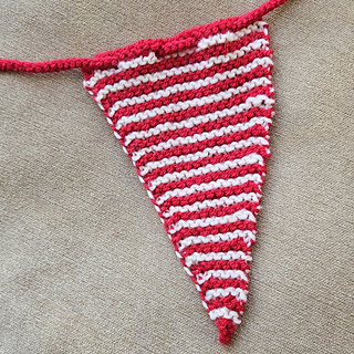 Striped Knitted Bunting Two Row Stripes Front