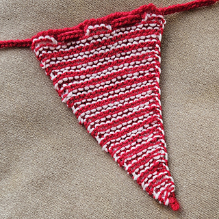 Striped Knitted Bunting Two Row Stripes Rear