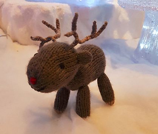 Christmas Knitted reindeer toy