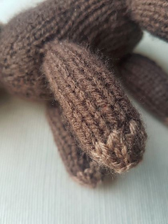 Knitted reindeer legs