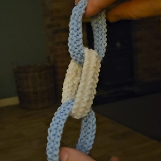 Small Knitted Paper Chain for Party Decor