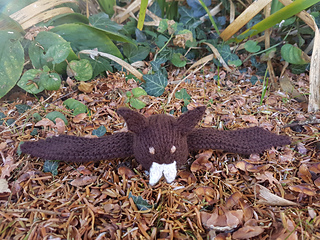 Knitted Halloween Bat Toy