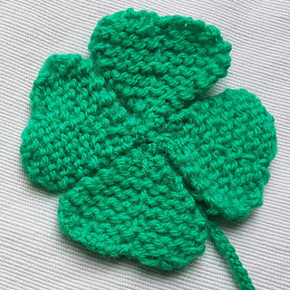 Good luck gift knitted clover