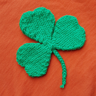 Knitted Shamrock for St Patrick's Day