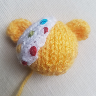 Knitted pudsey bear eyepatch