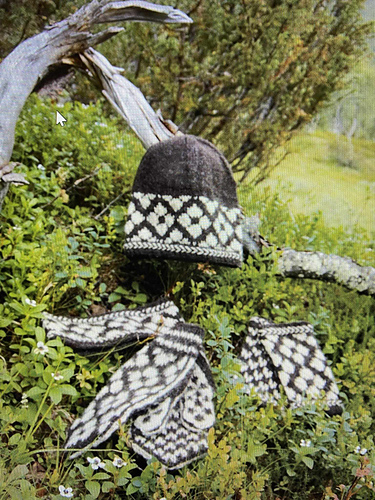 Kaffeblomst votter - FjellrosaDesign