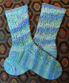 Crystals, 'Combs and Cables Socks