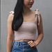 Leila Tie Strap Crop Top photo 4