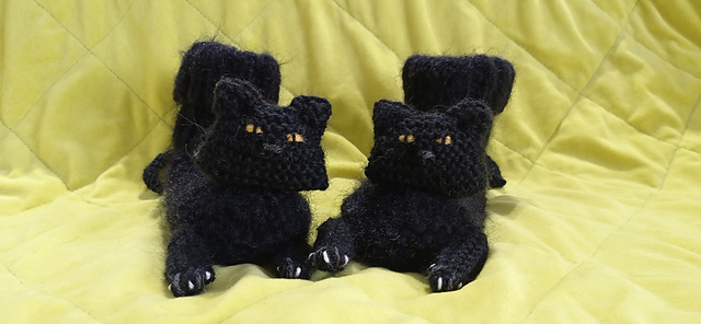 Black cheap cat slippers