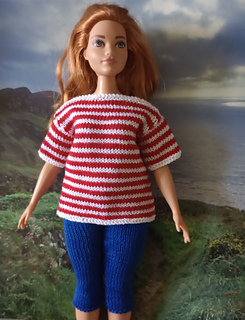 Shown on Curvy Barbie doll.