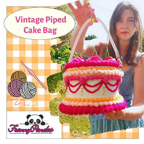 Vintage Piped Cake bag