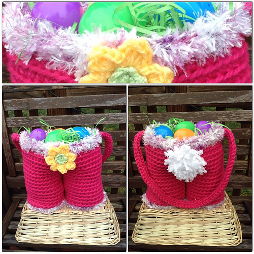 Ravelry Funny Bunny Pants Easter Basket pattern by Sonya Blackstone