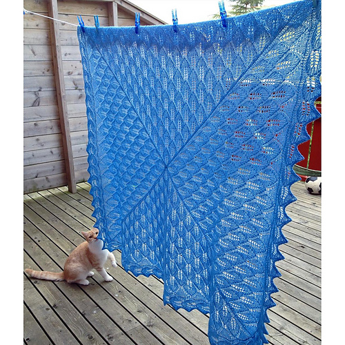 Løvspretteppe / Leafing Baby Blanket - froskemaristrikk