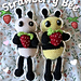 Bee with Strawberry pattern 